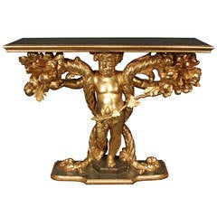 Italian Late 18th Century Giltwood Console from Tuscany
