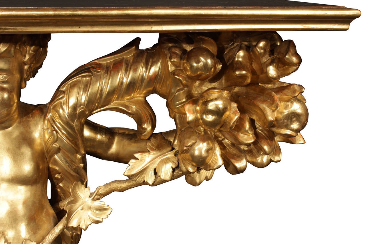 Italian Late 18th Century Giltwood Console from Tuscany 2