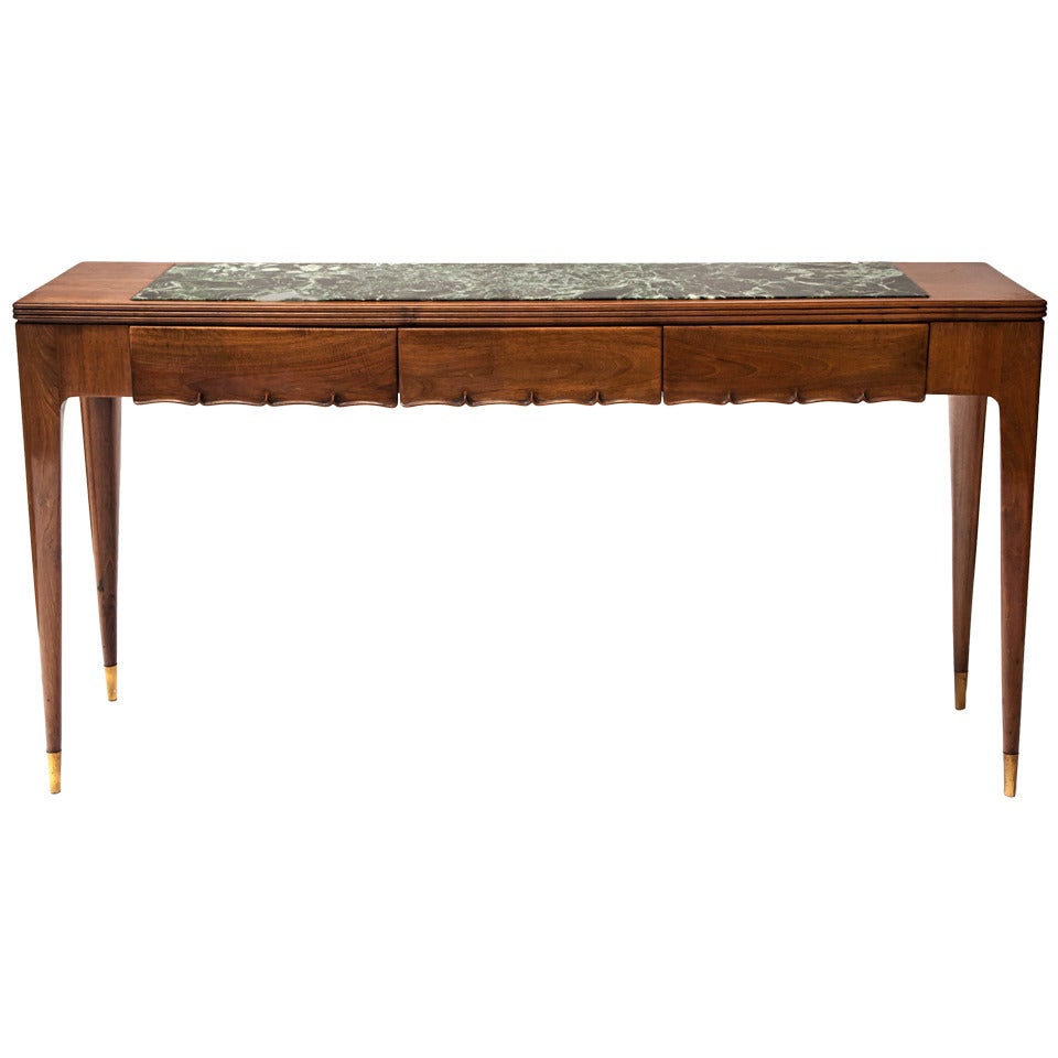 Important and Rare Paolo Buffa Three Drawer Console, 1945