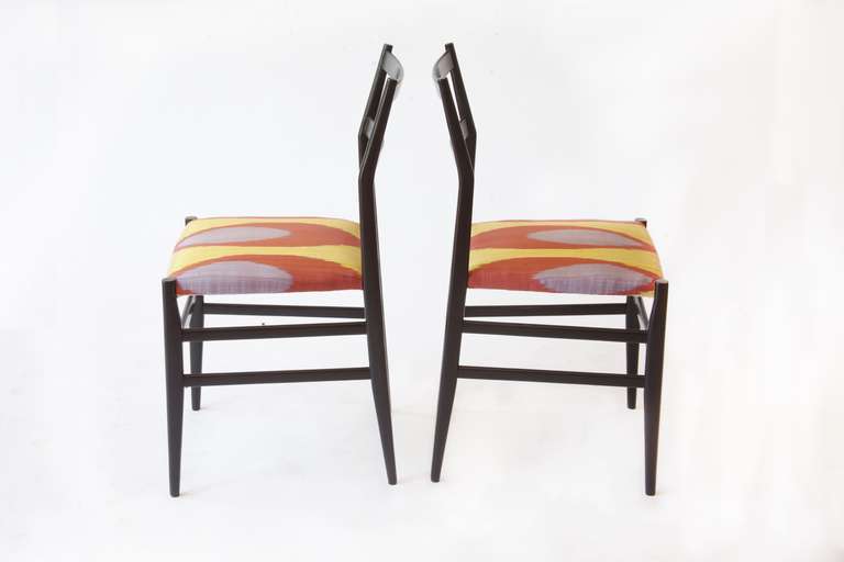 Mid-20th Century Set of Six Elegant Gio Ponti Leggere Chairs 