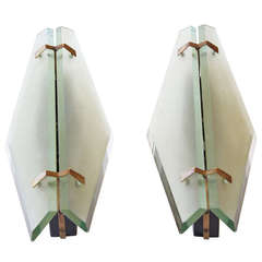 Pair of Large Max Ingrand Wall Lights N.1943 by Fontana Arte