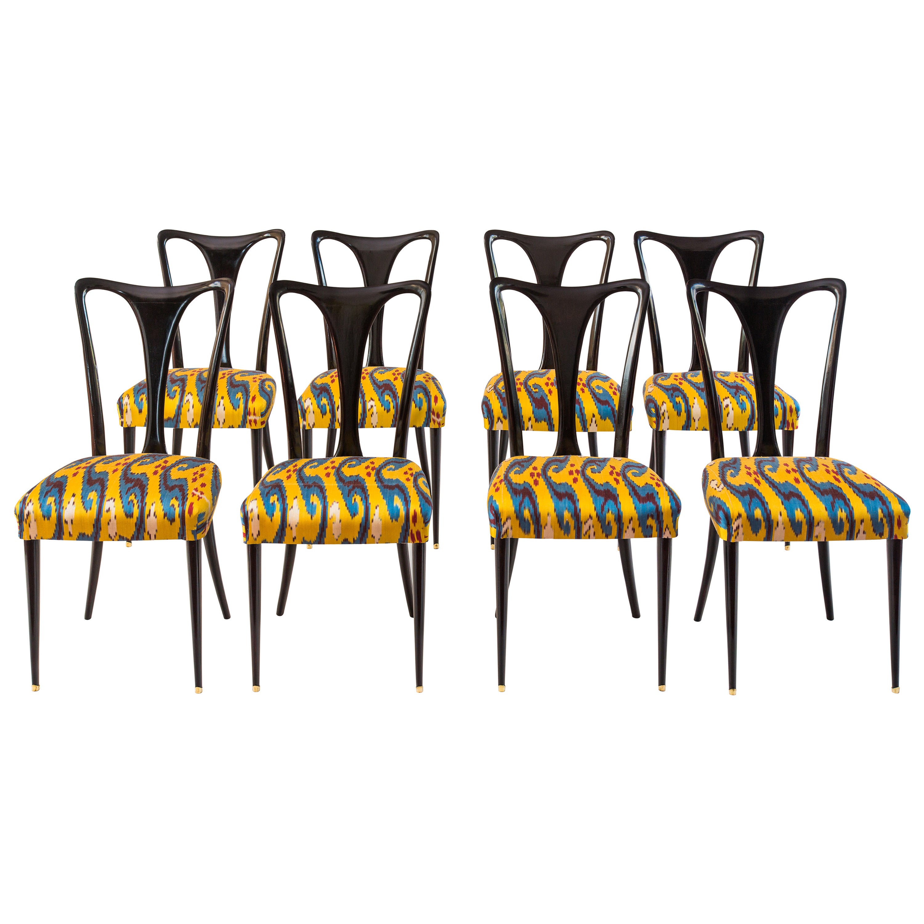 Important Set of Eight Elegant Guglielmo Ulrich Dining Chairs