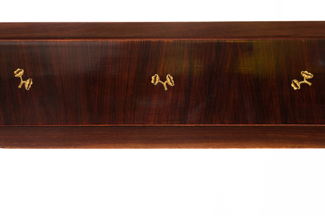 Brass Paolo Buffa Grand Console with Three Drawers, 1939