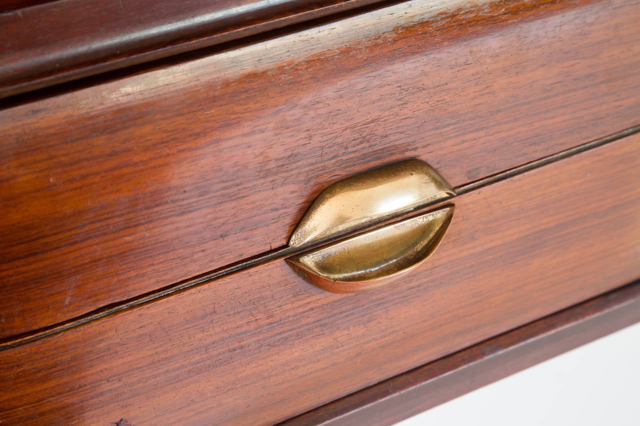 Important Rosewood Curved Writing Desk Attributed Guglielmo Ulrich, circa 1945 4