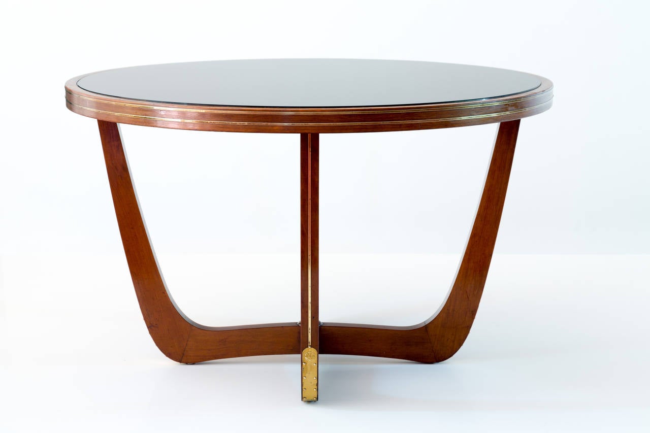 Rare round coffee table by Pier Luigi Colli, circa 1940.
