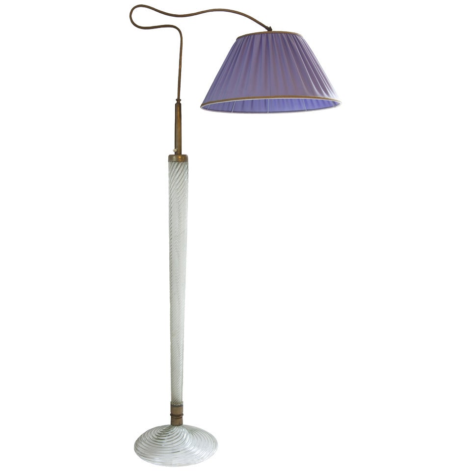Important and Rare Venini Adjustable Floor Lamp