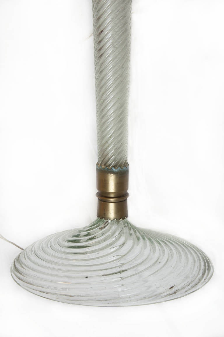 Glass Important and Rare Venini Adjustable Floor Lamp