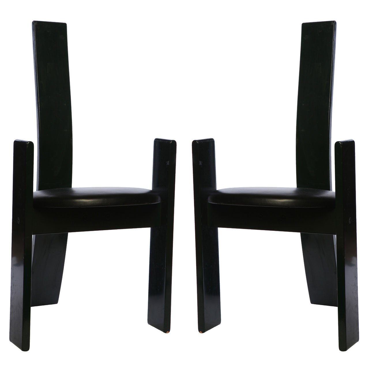 Set Of Two Golem Chairs By Vico Magistretti For Poggi