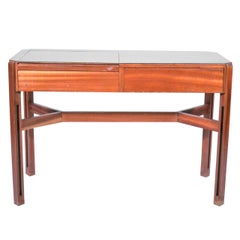 Ico and Luisa Parisi Mahogany wood and Laminate Glass Italian desk. 1959