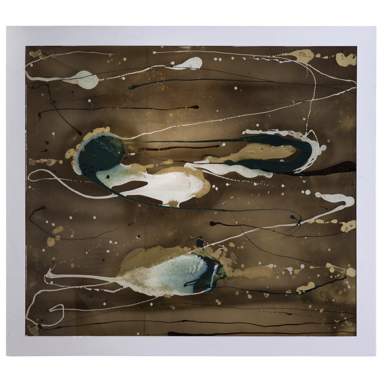 Lucio Fontana "Concetto Spaziale" Olio e tecnica mista su vetro, 1953