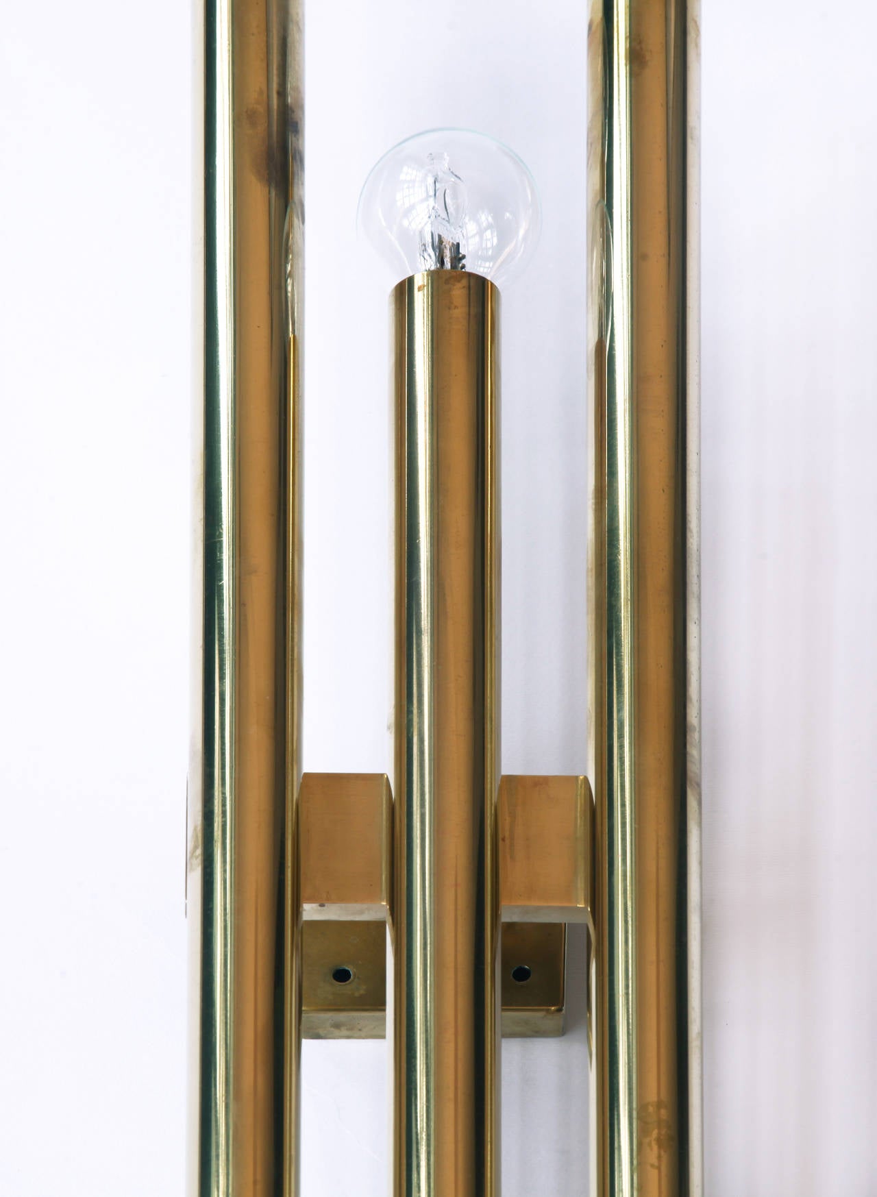 Pair of Gio Ponti Brass Sconces by Candle 2