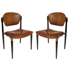 Pair Eugenio Gerli Chair By Tecno "S83"