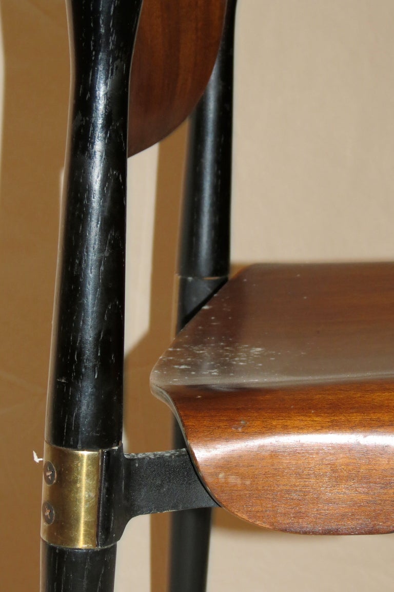 Pair Eugenio Gerli Chair By Tecno 