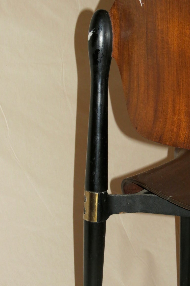 Pair Eugenio Gerli Chair By Tecno 