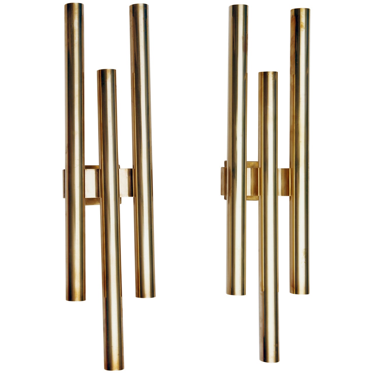 Pair of Gio Ponti Brass Sconces by Candle