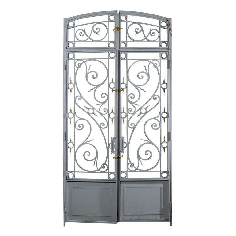 19th Century Parisian Wrought Iron and Bronze Entryway