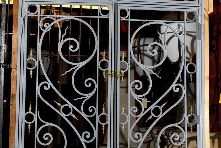 19th Century Parisian Wrought Iron and Bronze Entryway For Sale 2
