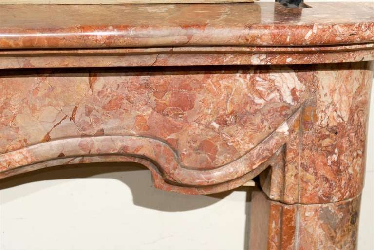 18th Century Venetian Rococo Marble Mantel In Good Condition For Sale In Atlanta, GA