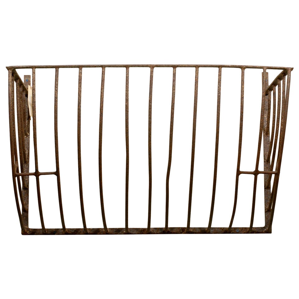 Early 20th Century French Wrought Iron Hay Manger for Horses from the Bourgogne Region For Sale