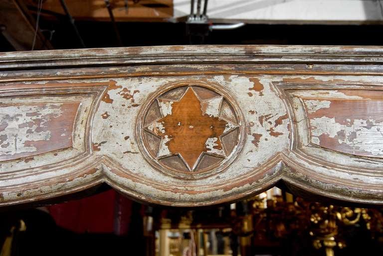 Early 19th C. French Carved Walnut Mantel For Sale 2