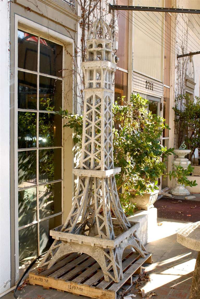 Early 20th Century Reconstituted  Stone Eiffel Tower