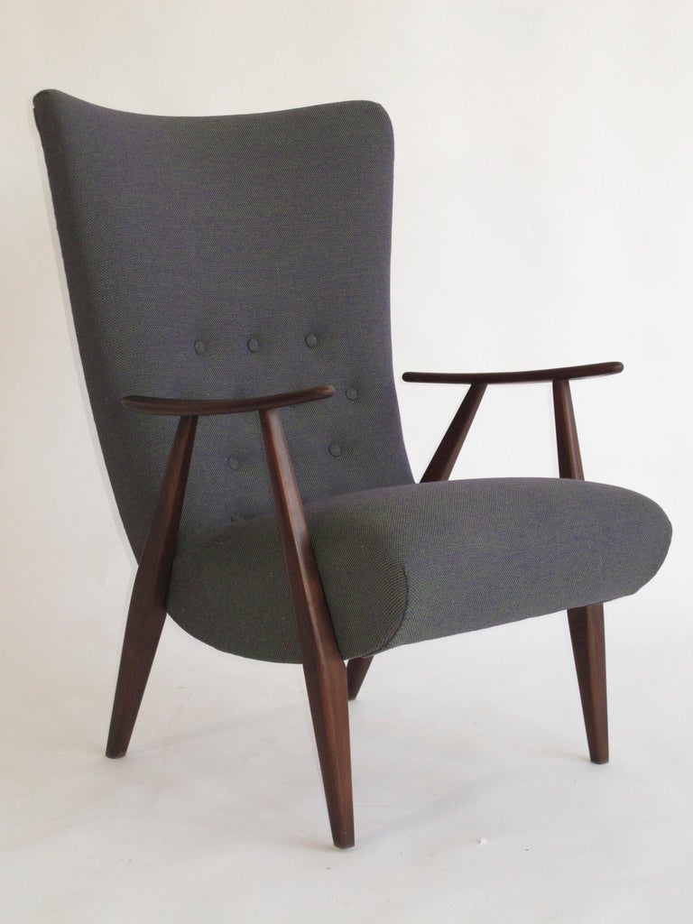 Danish Scandinavian Modern Highback Lounge Chair