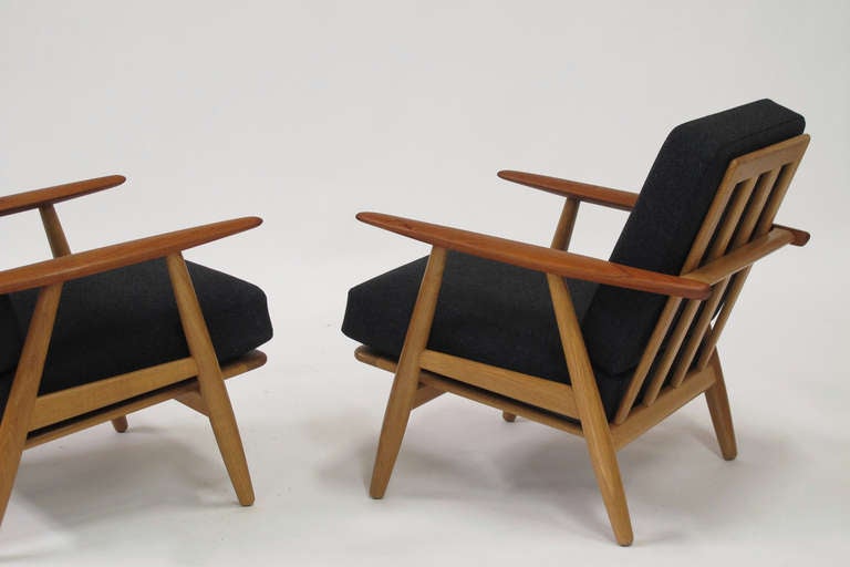 Oak Hans Wegner Cigar Lounge Chairs