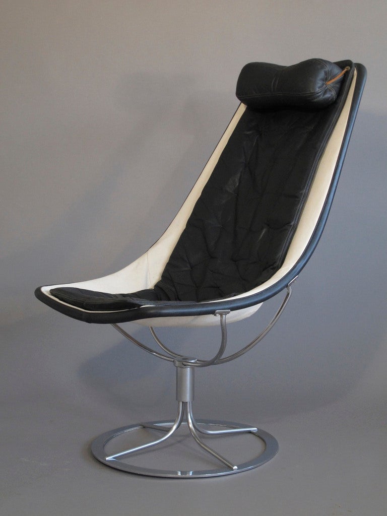 Mid-century Bruno Mathsson Jetson Leather & Chrome Chairs