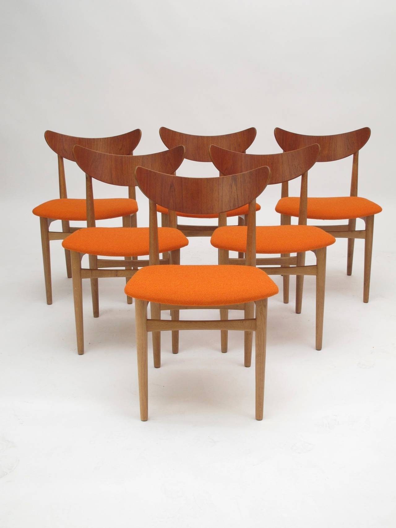 Foam Danish Curved Back Dining Chairs