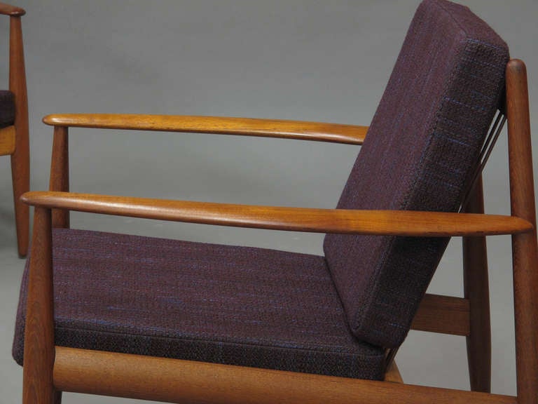 Scandinavian Modern Greta Jalk Danish Lounge Chairs