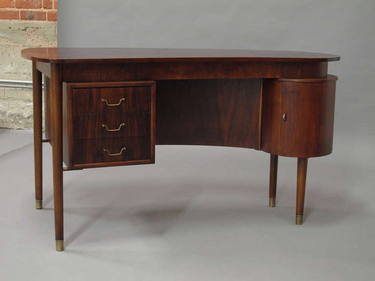 Brass Kai Kristiansen Danish Writing Desk