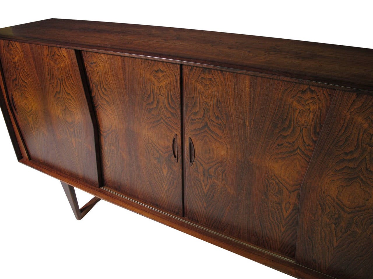 Danish Rosewood Sideboard Credenza with Bar 3