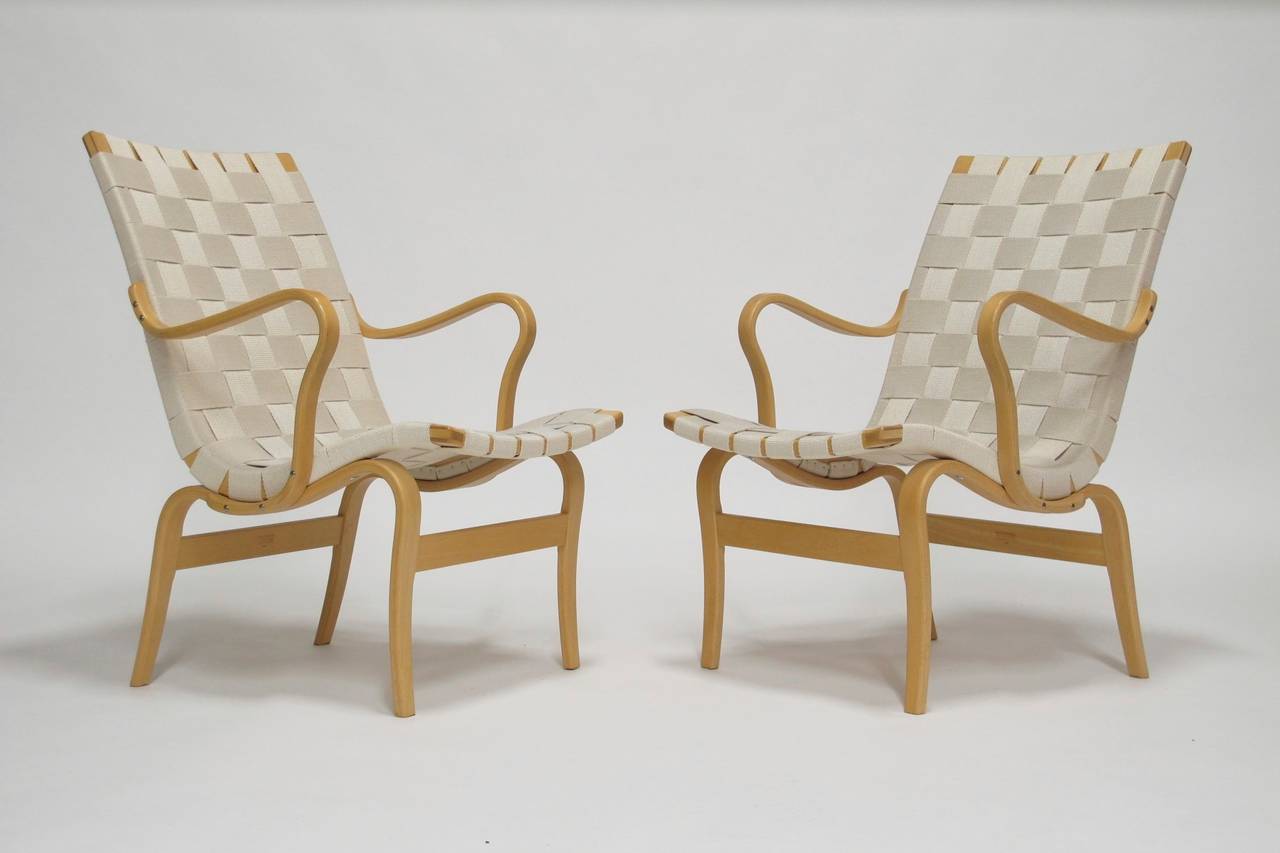 Scandinavian Modern Bruno Mathsson Eva Chairs