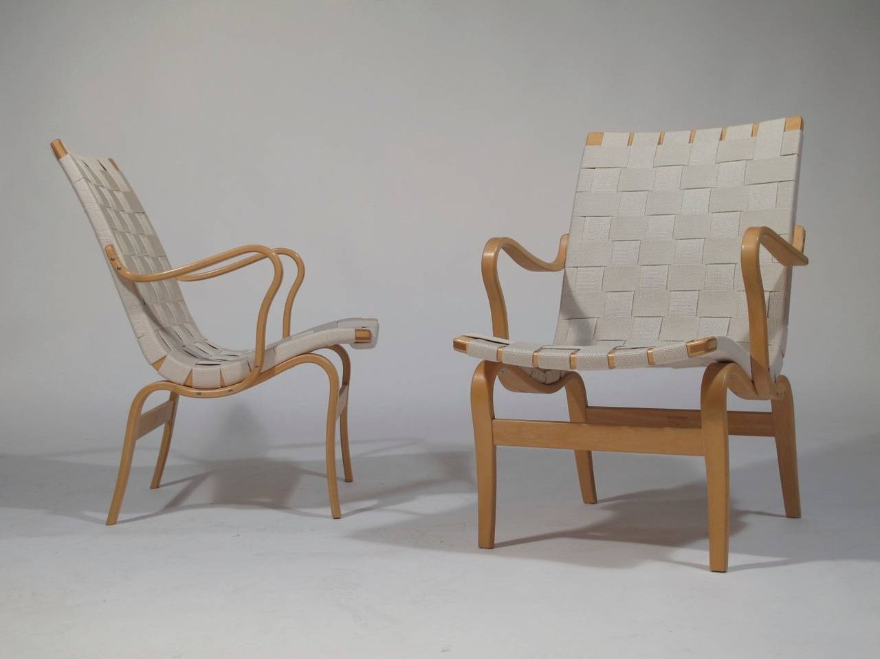 Swedish Bruno Mathsson Eva Chairs