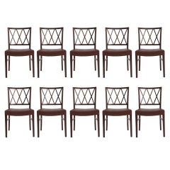 Ten Ole Wanscher Rosewood Dining Chairs