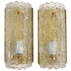Pair of Carl Fagerlund Sconces for Orrefors 7