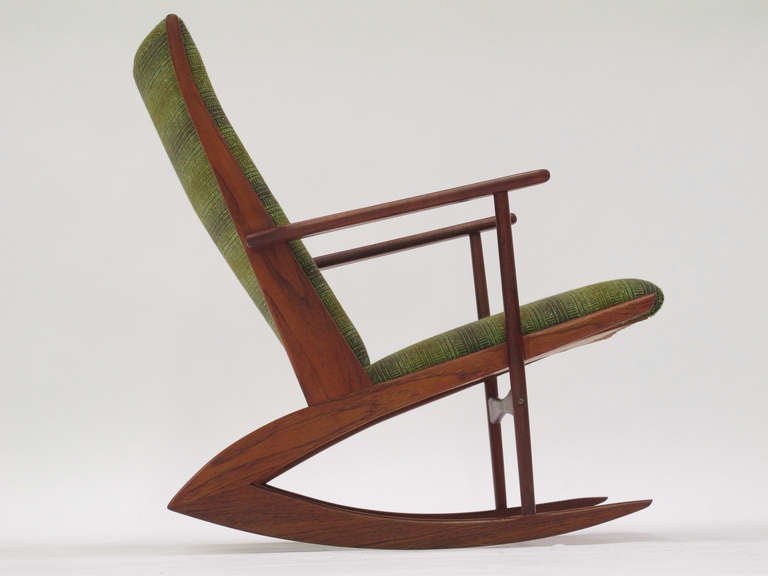 Upholstery Danish Rocking Chair by Soren Georg Jensen