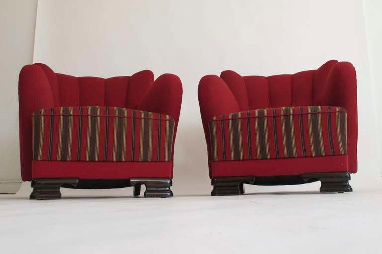 Art Deco Scandinavian 1930's Deco Club Chairs