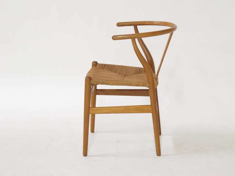 Scandinavian Modern First Production Wishbone Chairs by Hans Wegner