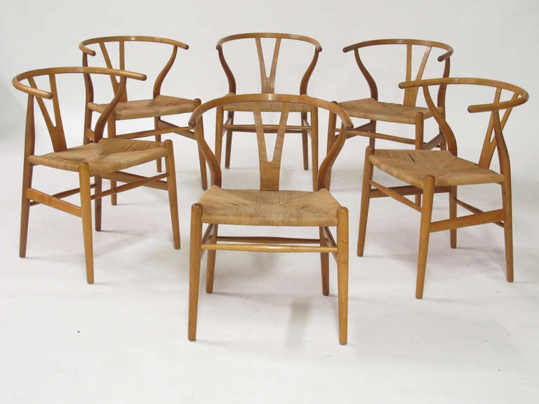 First Production Wishbone Chairs by Hans Wegner In Good Condition In Oakland, CA