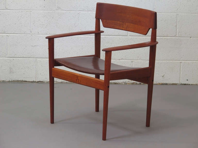 Scandinavian Modern Arm Chairs by Grete Jalk for P. Jeppesen