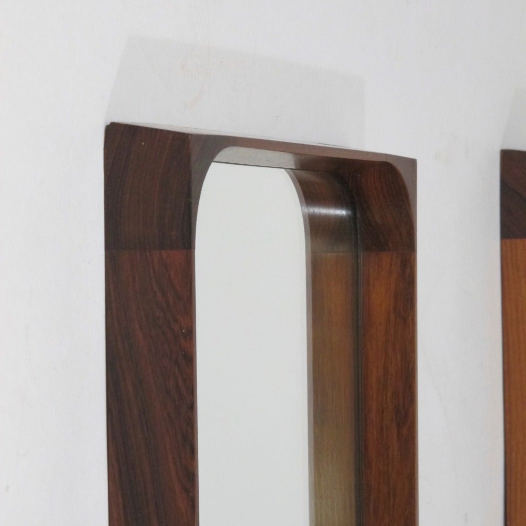 Danish Mid-Century Brazilian Rosewood Frame Mirrors