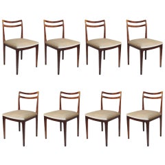Eight Elegant Rosewood Dining Chairs