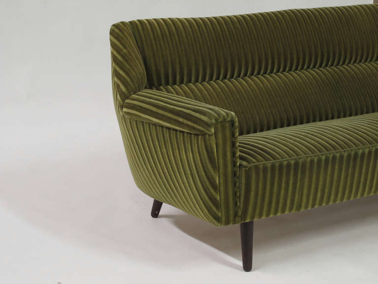 Mid-20th Century Kurt Olsen Danish Mohair Sofa