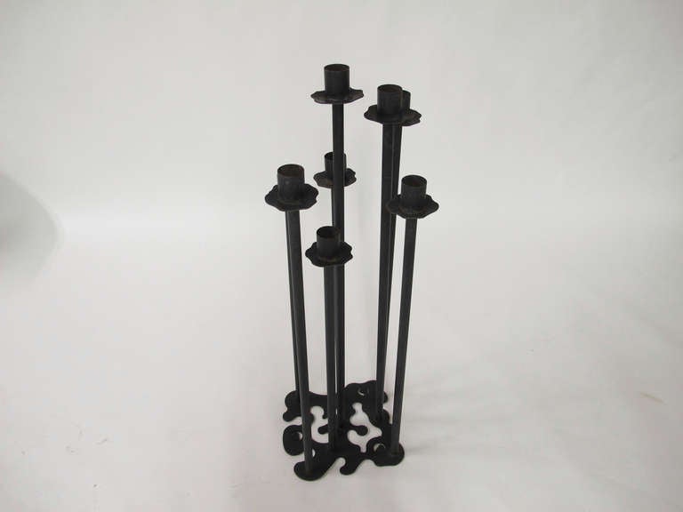 Mid-Century Modern Large Modernist Floor Standing Candelabra