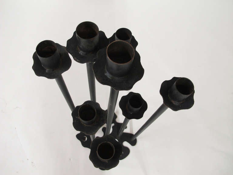 Mid-20th Century Large Modernist Floor Standing Candelabra