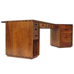 Vintage Studio Crafted Koa Wood Desk