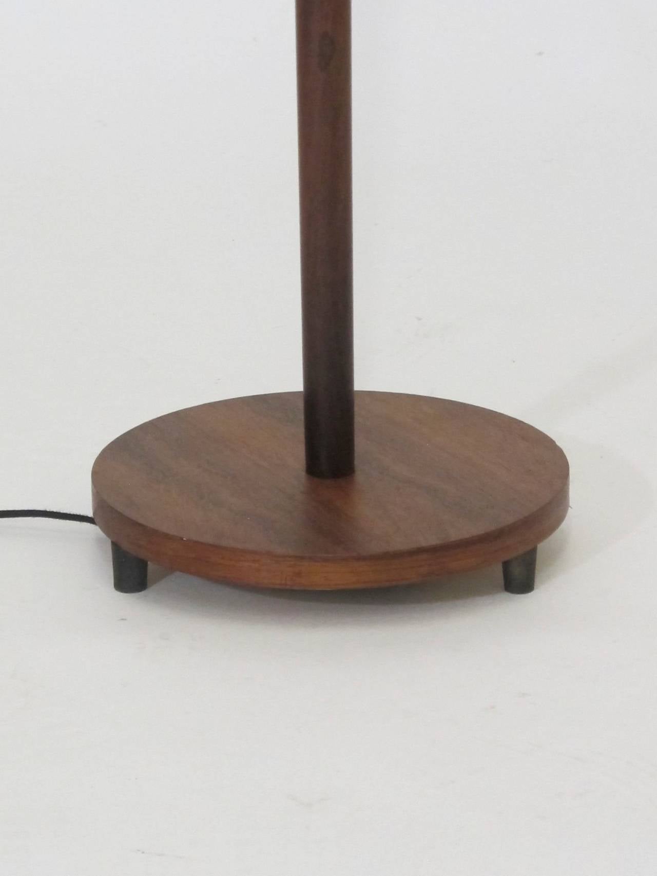 20th Century Mid-Century Rosewood Floor Lamp