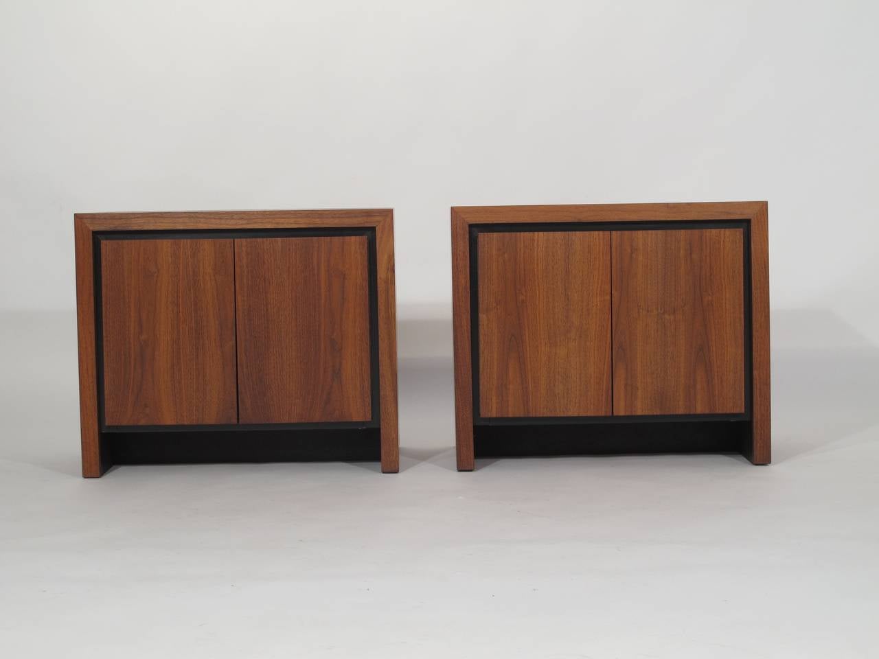 20th Century Mid-Century Walnut Nightstands