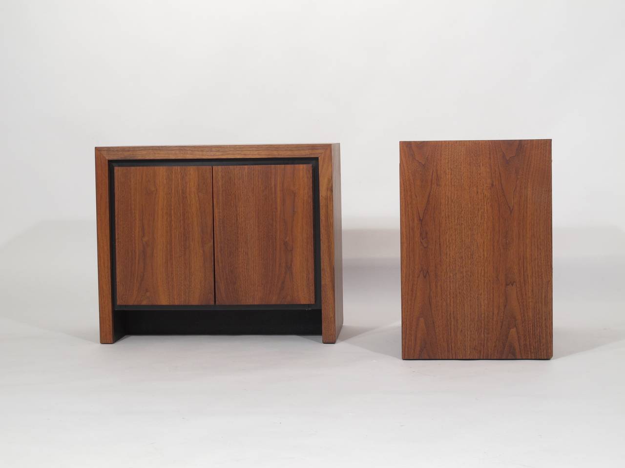 Mid-Century Walnut Nightstands 1